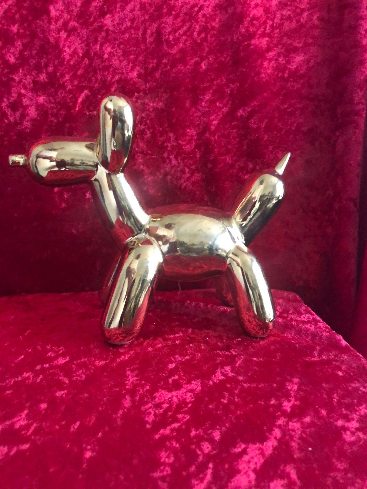 Gold Ceramic Balloon Dog Sculpture 6.5″High