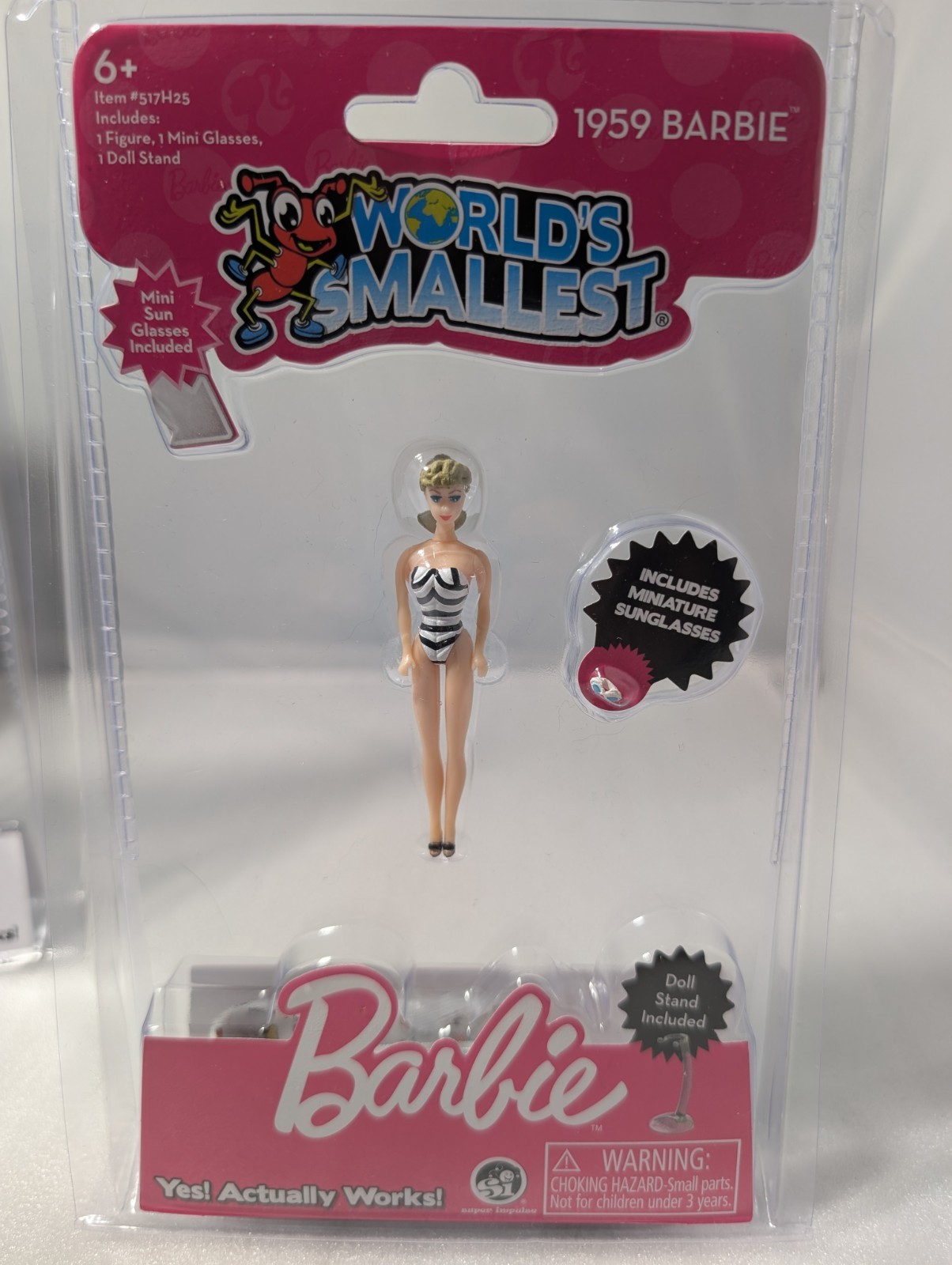 World’s Smallest Barbie (1959), includes miniature sunglasses