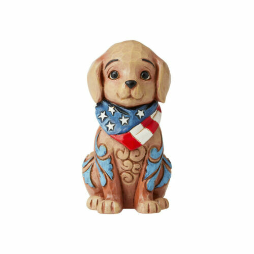 Jim Shore Mini Patriotic Puppy in Box #6006442 (3.5″ Tall)