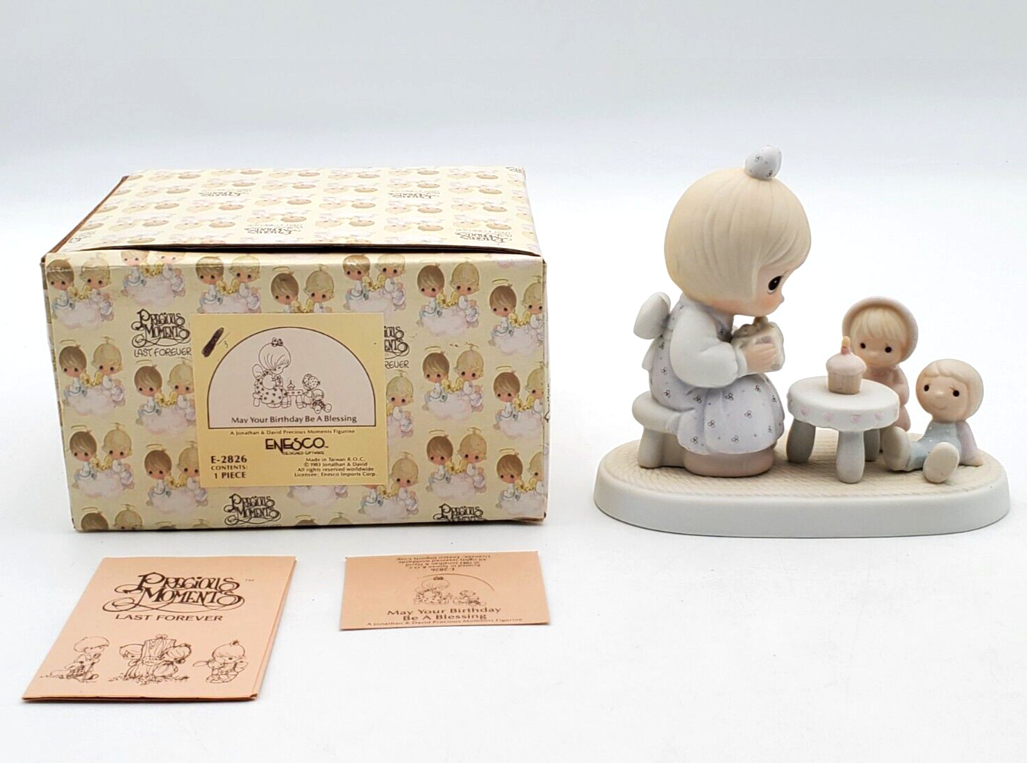 Precious Moments May Your Birthday Be A Blessing Figurine E-2826 1983 Enesco