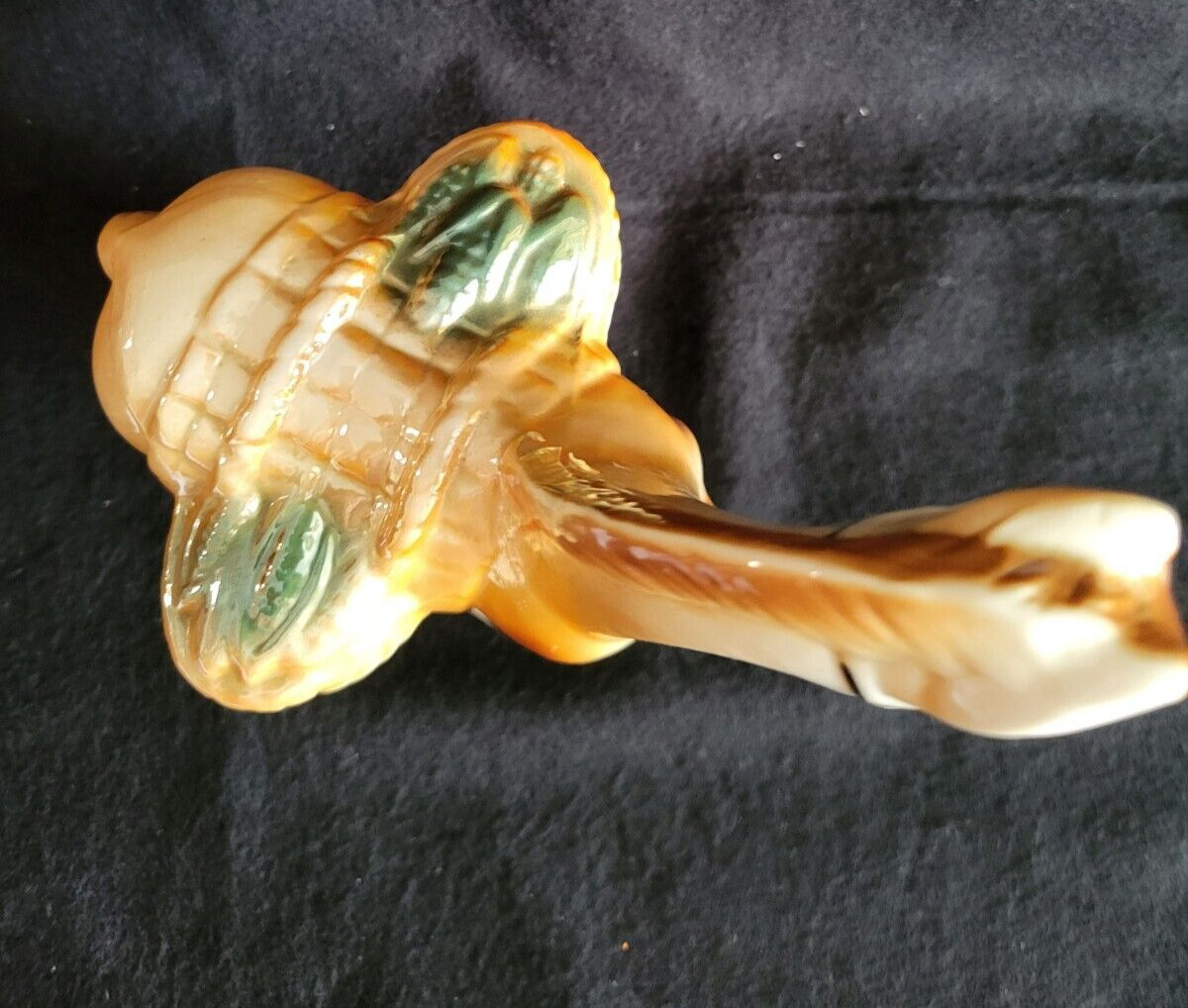 Vintage Iridescent Brown/Cream/Green Glazed Donkey Brazil Excellent Condition