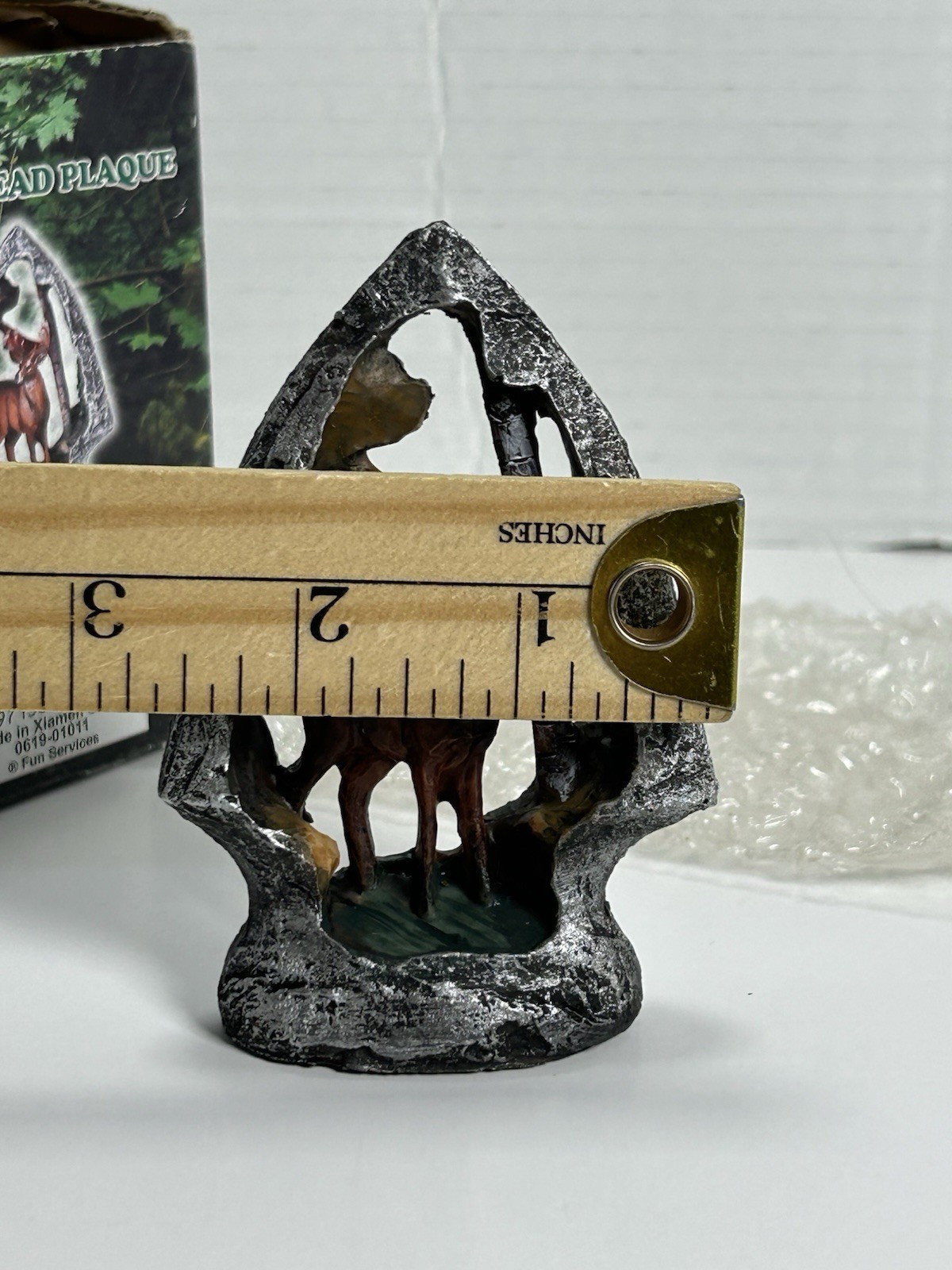 J.D. Yeatts Carved Arrowhead Buck Deer Figurine Cabin Country Decor Mini 7.25”