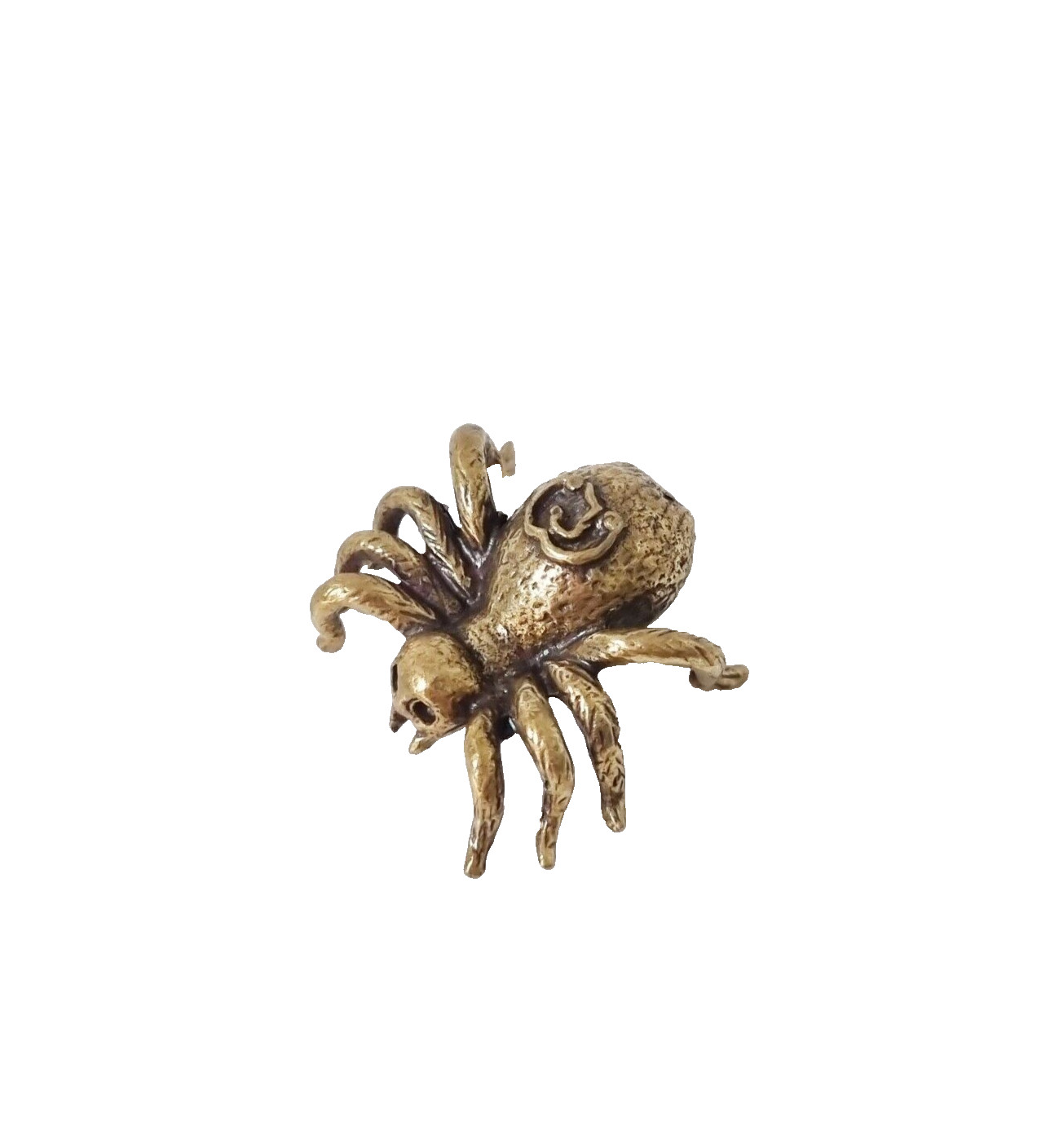 1 x Gold Mini Spider Figurine Insect Animal Decor Halloween Collect Model Carry