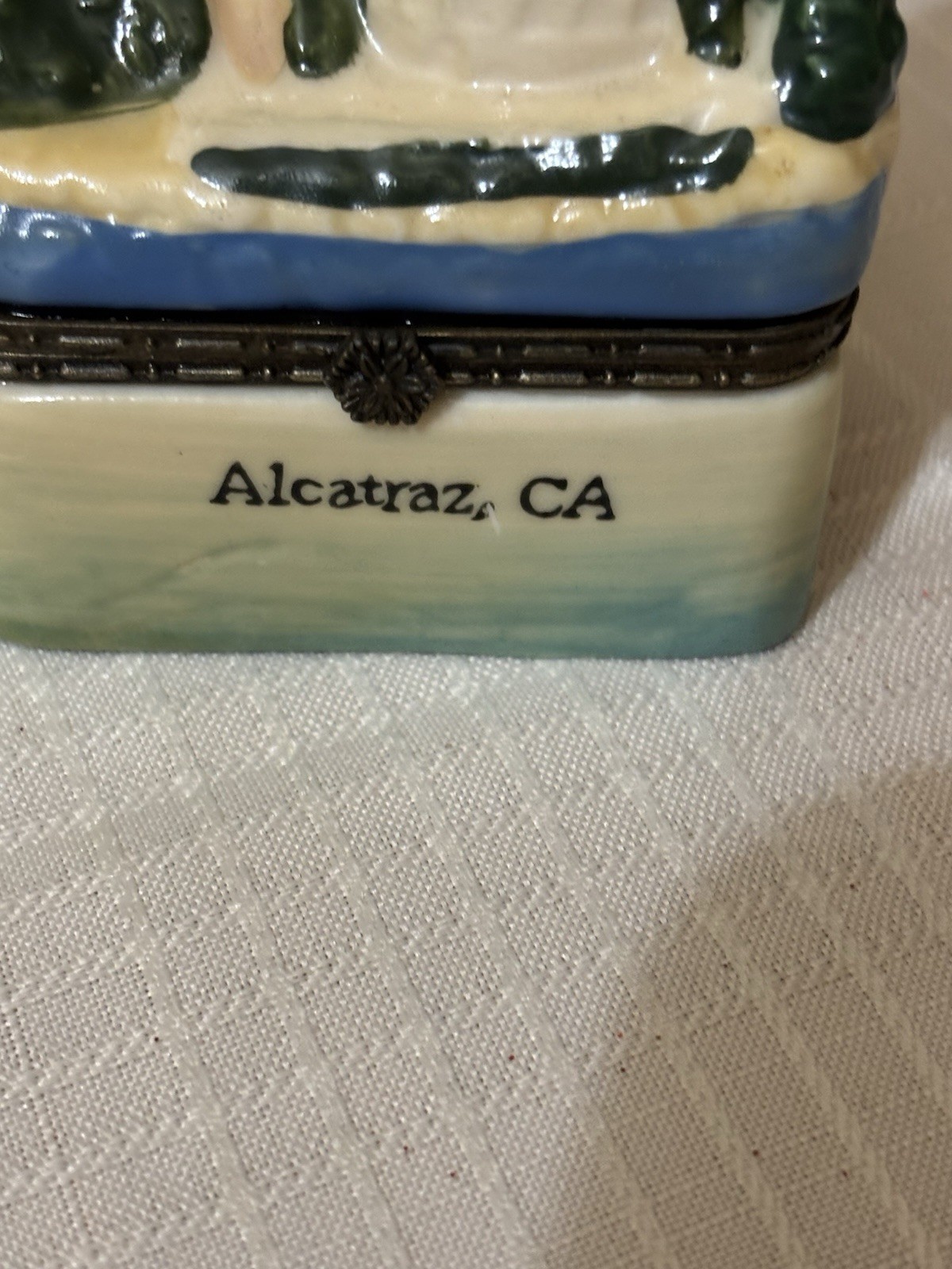 Vintage 80’s Lighthouse Collection Alcatraz, CA Souvenir Hinged Trinket Box