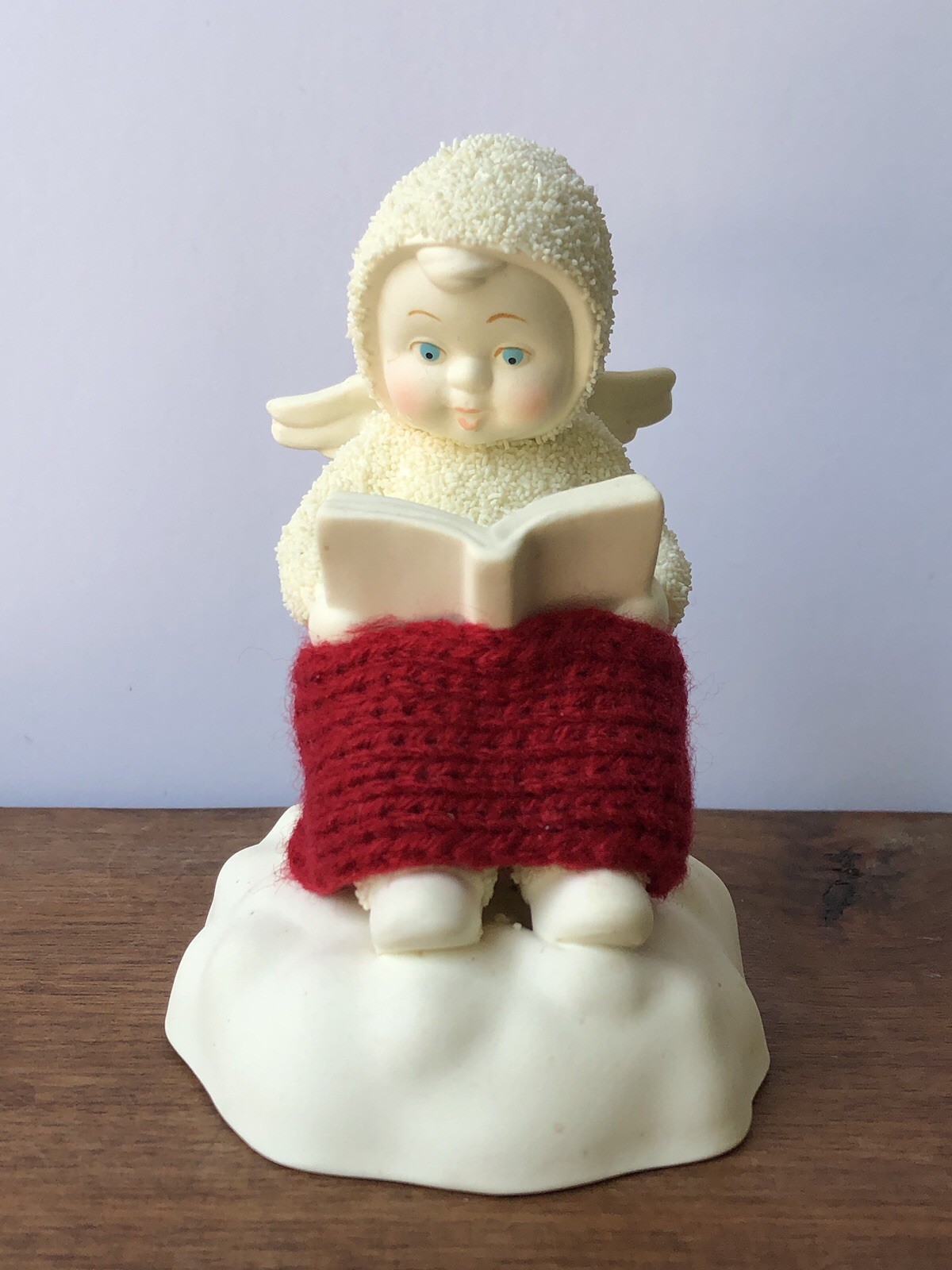 RARE Snowbabies Cozy Story Time Dept 56 Figurine Reading Book Red Blanket