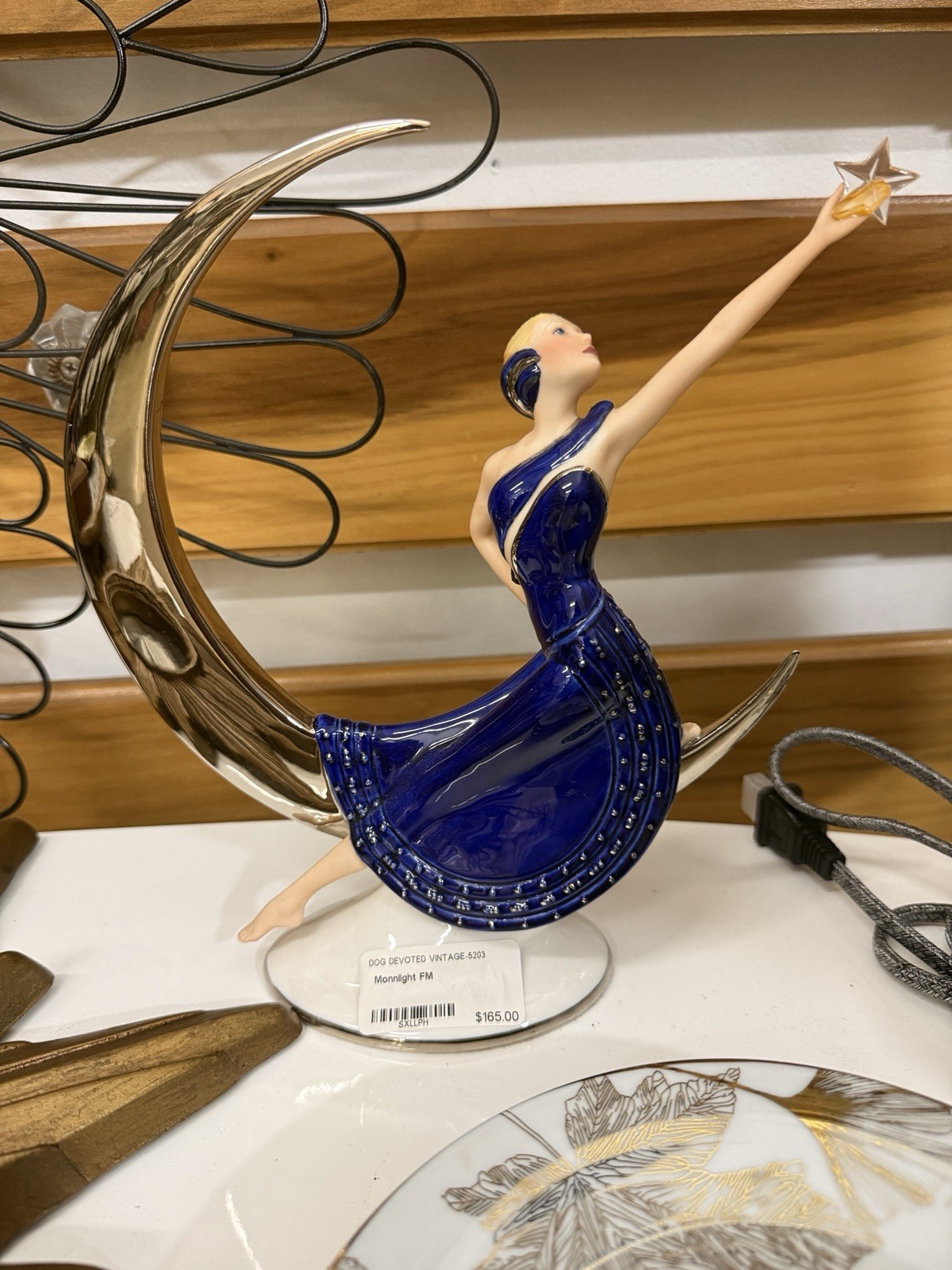 “Moonlight In Platinum Franklin Mint 10″” Statue Figurine – Victoria Oldham 1987