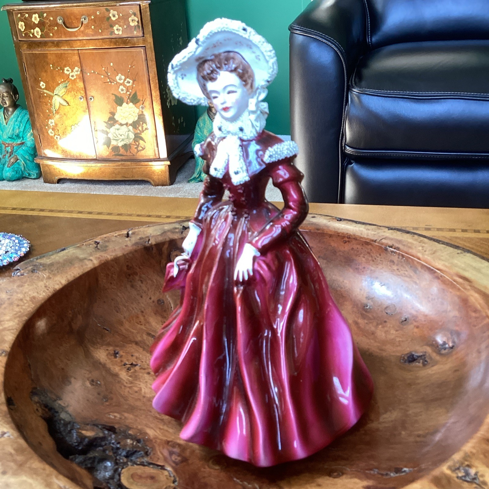 Florence Ceramics Pasadena, Dolores Figurine In Winter Garb, Elegant Lady!