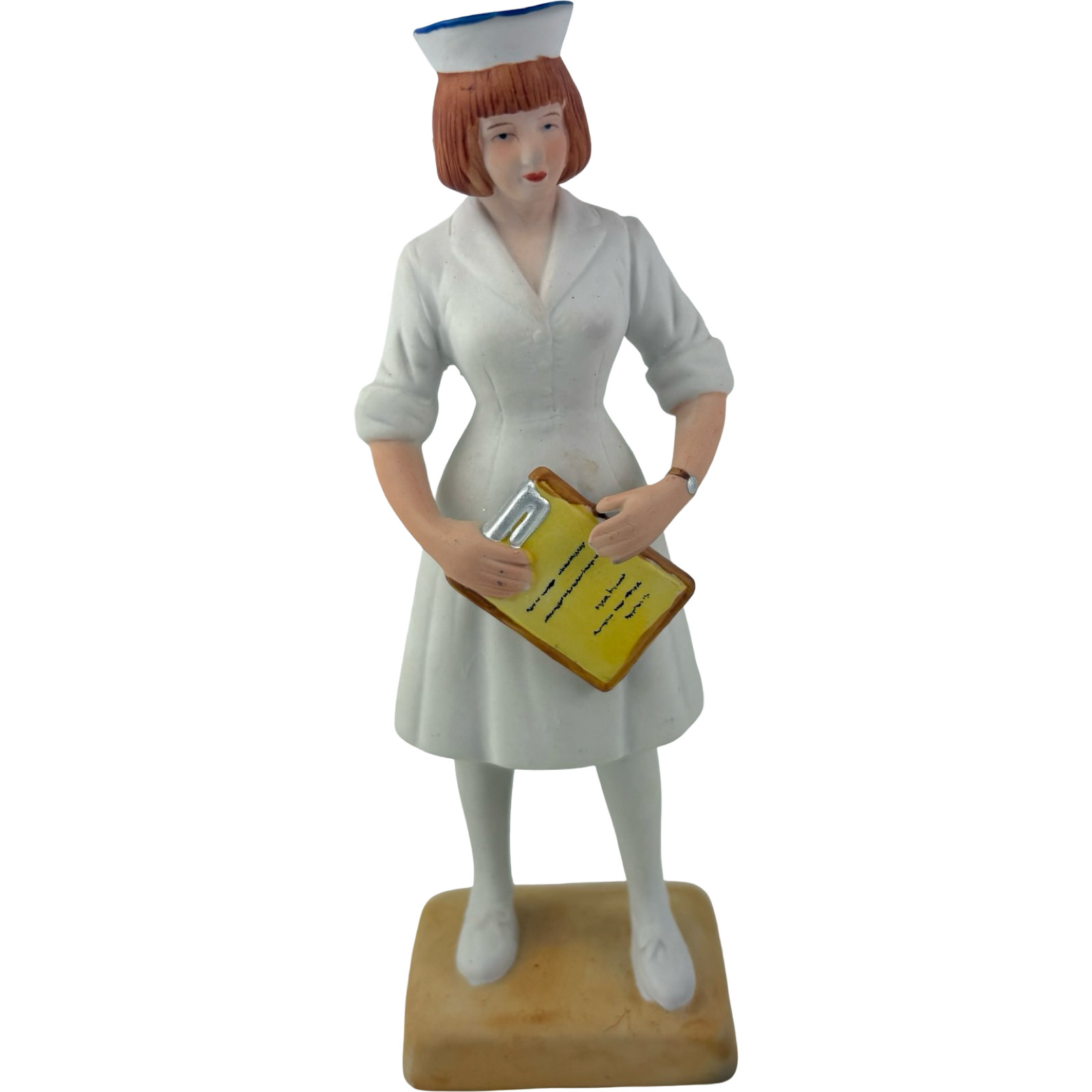 ENESCO Figurine Angel of Mercy NURSE Holding Patient Chart VTG 1988 Medical LPN