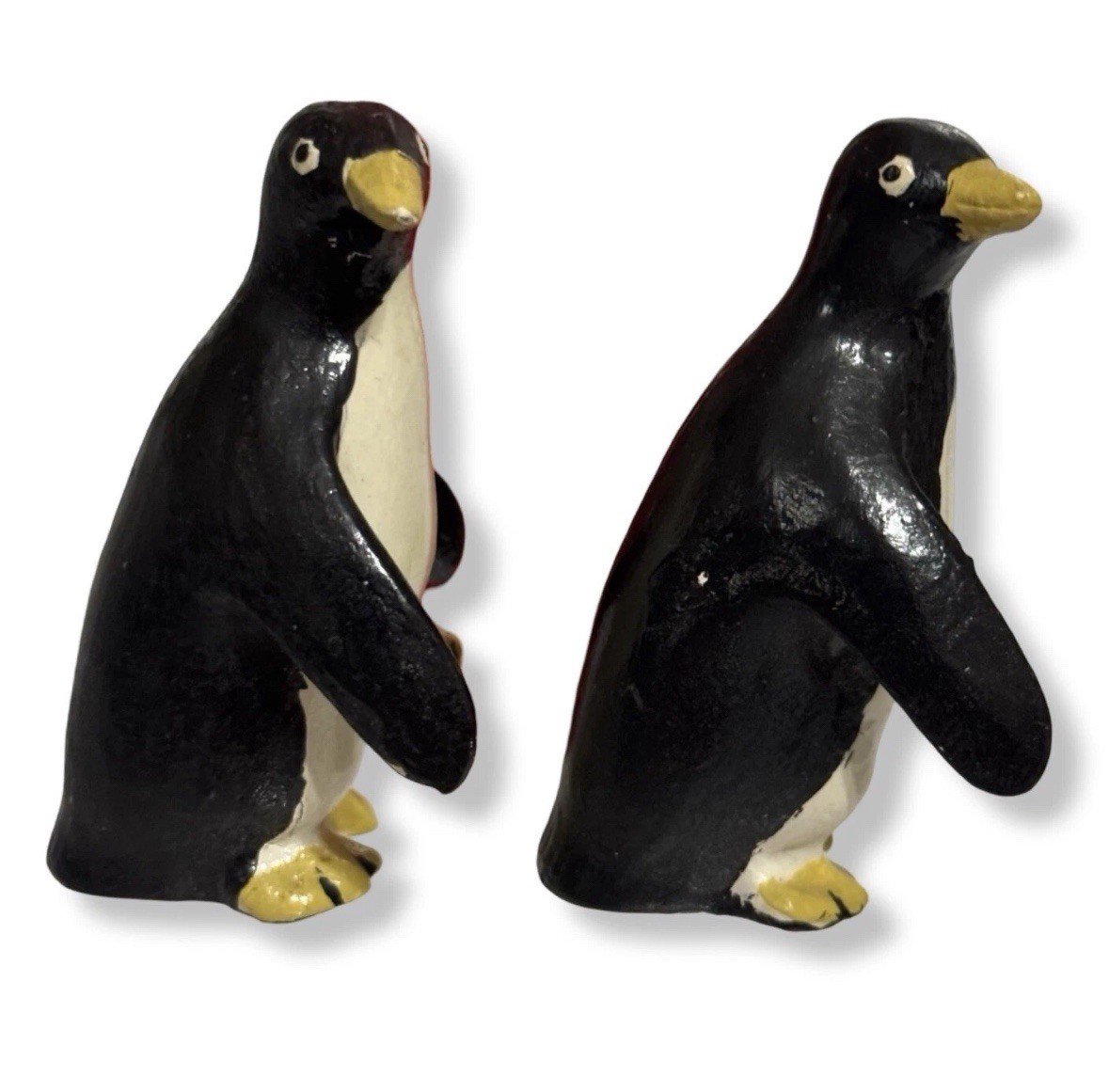 Penguin Bone China Figurines Lot 3.5in Hand-Painted Pair Set Vintage