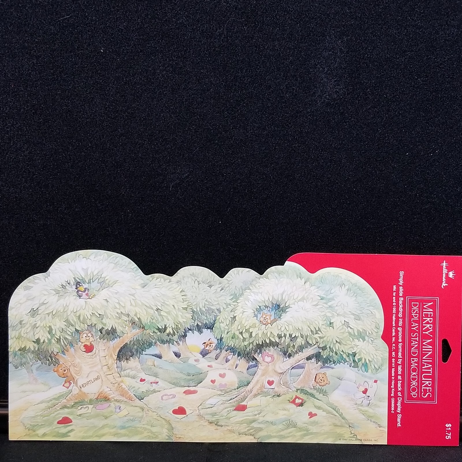 Vtg 1992 Hallmark Merry Miniatures Valentine’s Day Display Stand Backdrop NOS