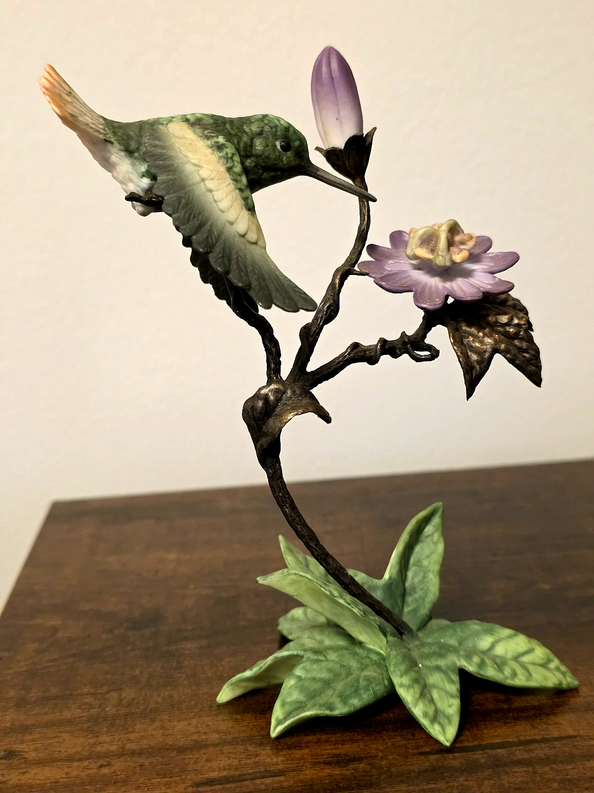 FRANKLIN MINT Porcelain HUMMINGBIRD & FLOWER Series. Bird #3. FM 1988