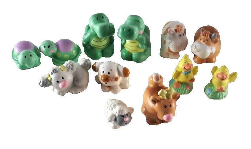 VTG Enesco Sonrise Noahs Ark Figures Turtles Dogs Ducks Alligator Ceramic 80s