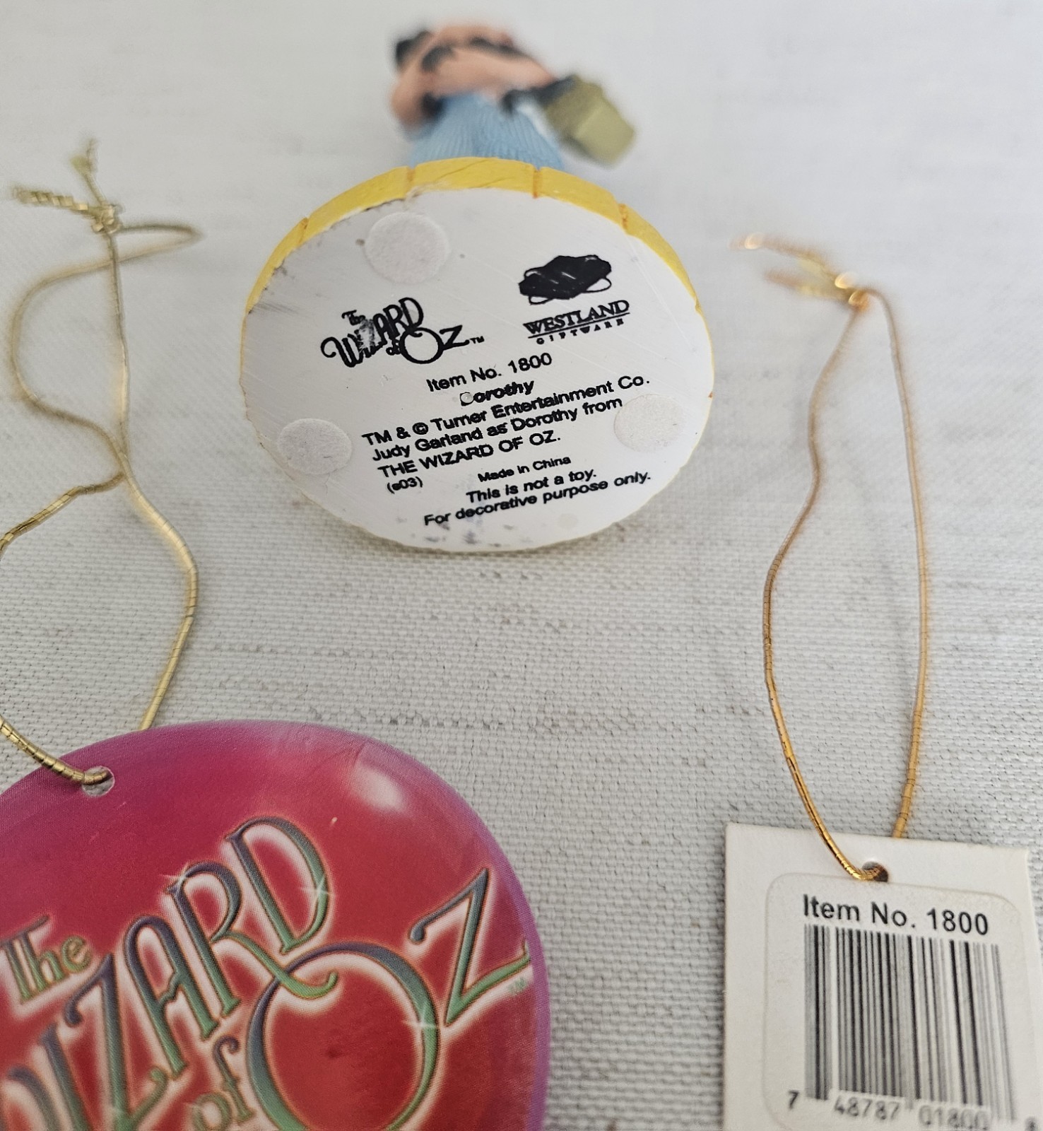 Rare The Wizard Of Oz Dorothy Westland Giftware #1800 Mini Figurine New Retired