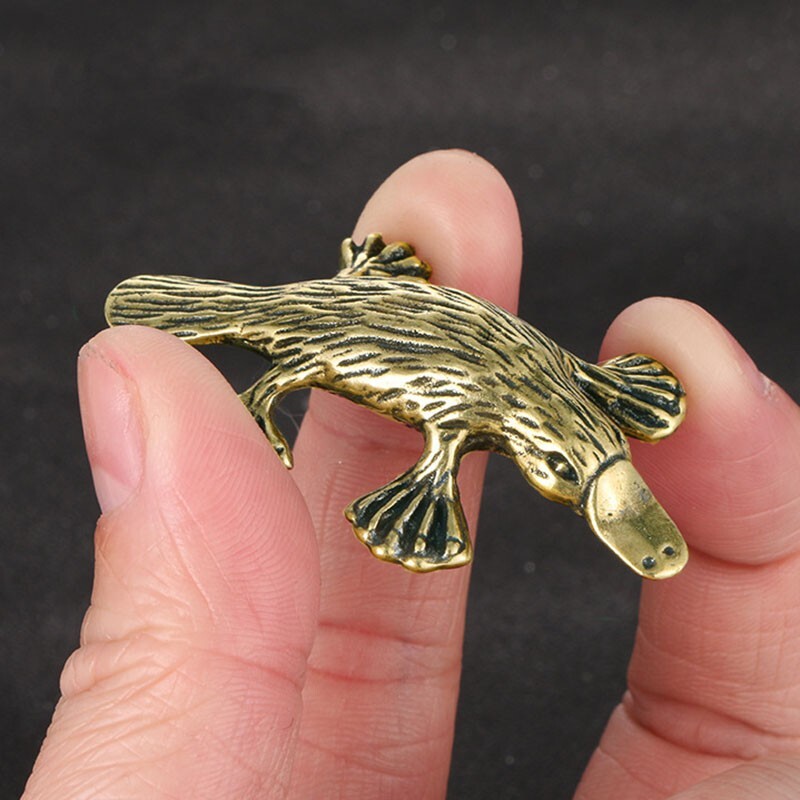Brass Platypus Figurine Statue House Office Decoration Animal Figurines