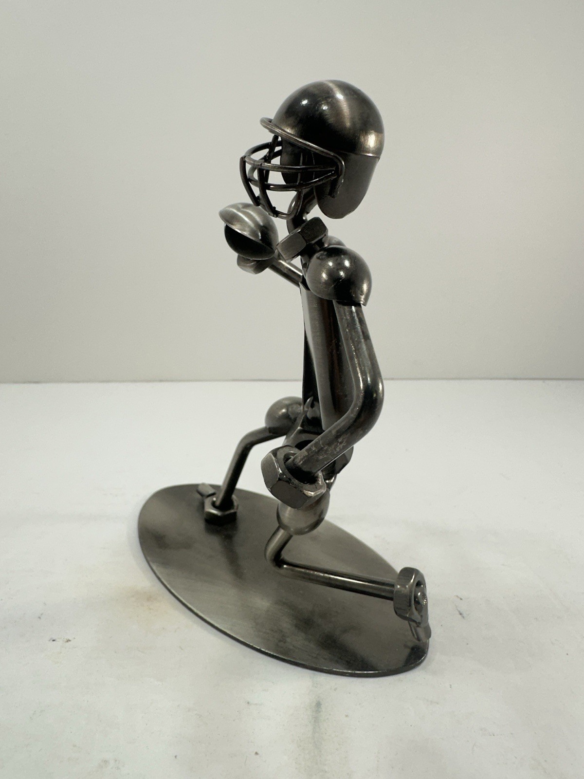 Nuts and Bolts Metal Football Figurine Sculpture 6.5″