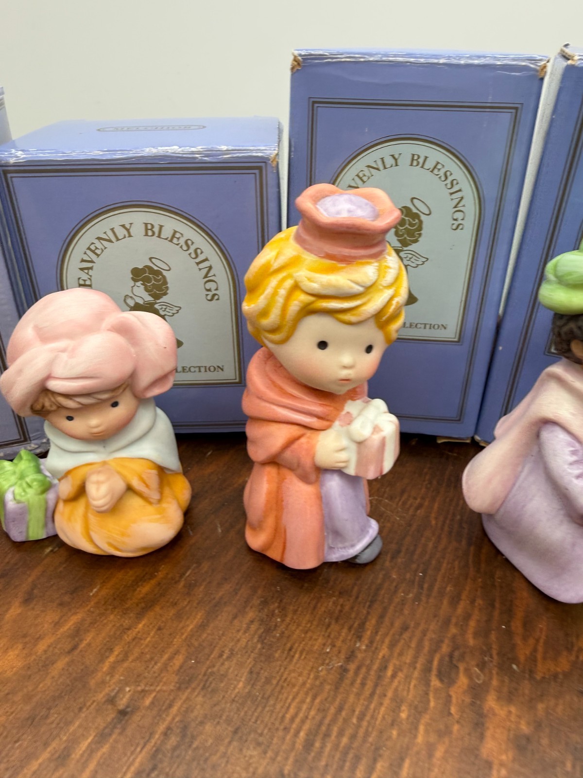 vtg Wise Men 4 Piece Set Original Box 1986 Avon Heavenly Blessings