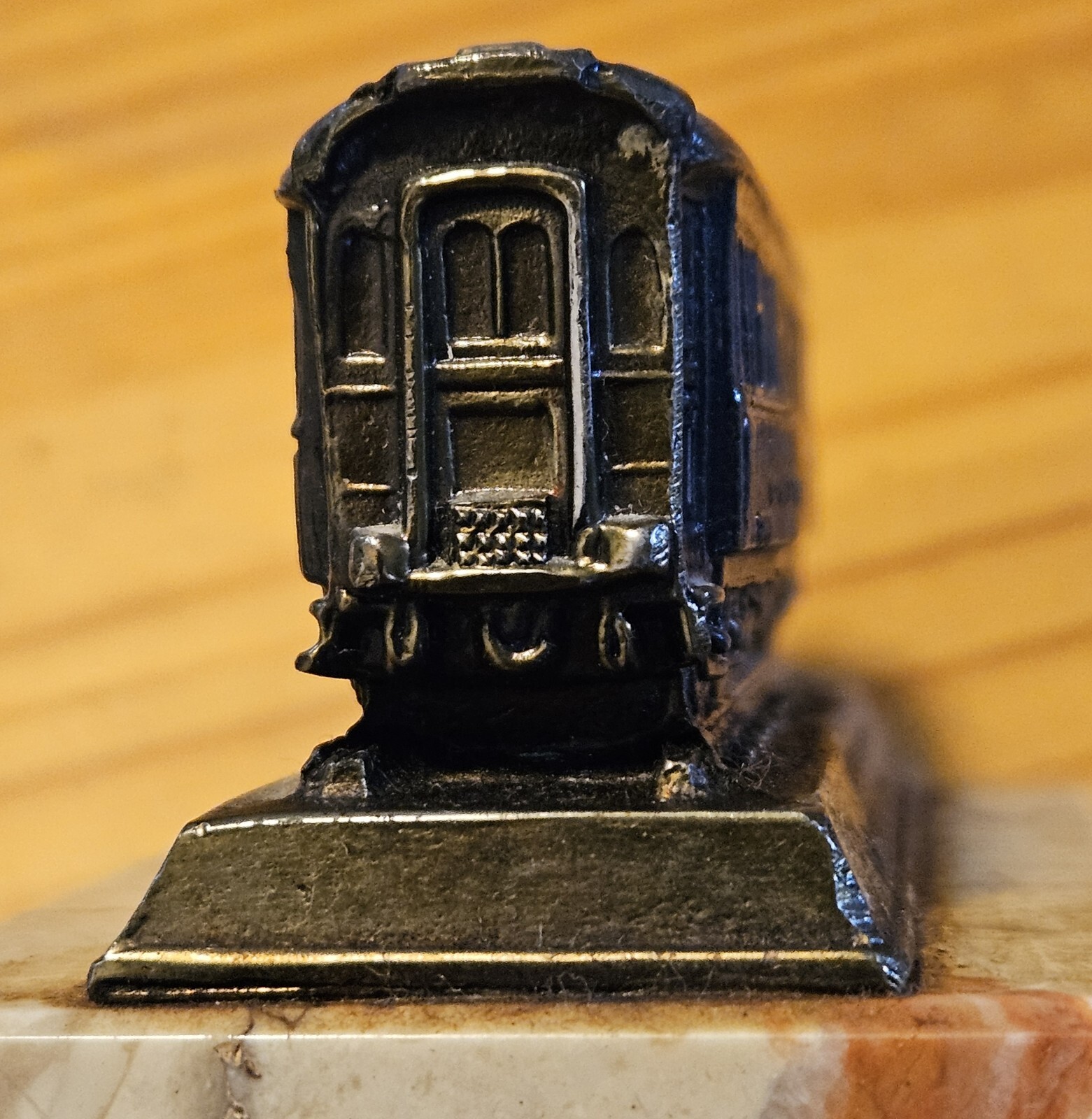 Compiegne Wagon Metal Replica 1918 Historical Dining Car Marble Base Unique VT