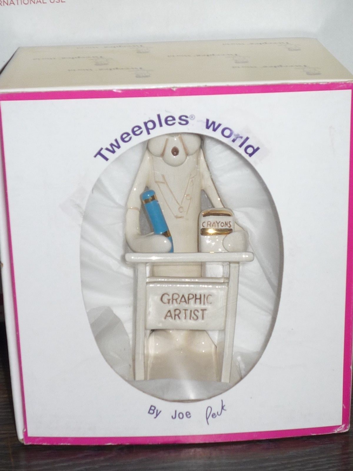 NEW, Tweeples World Graphic Artist Arts Figurine Joe Peck Printing Drawing