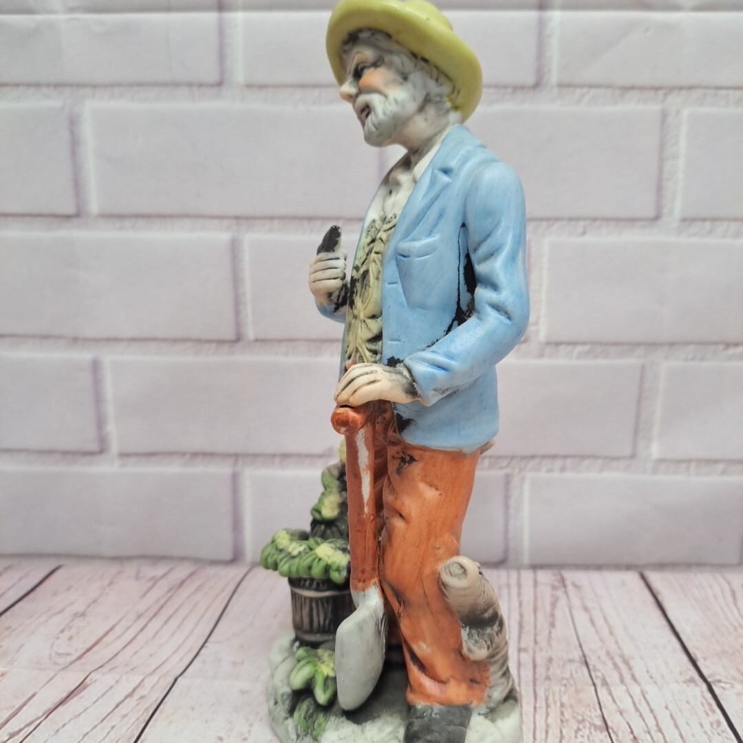 Vintage Homco Old Man Gardening Ceramic Figurine #8816 Home Interior