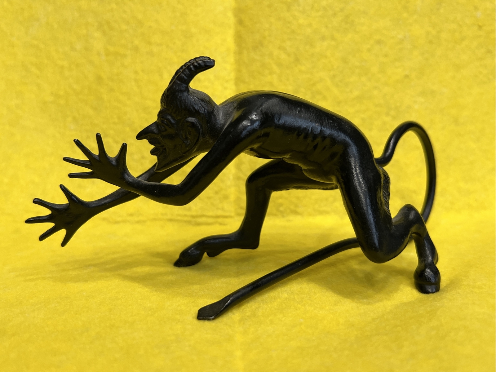 Soviet Russian Kasli Cast Iron Metal Mephistopheles Devil Figurine big