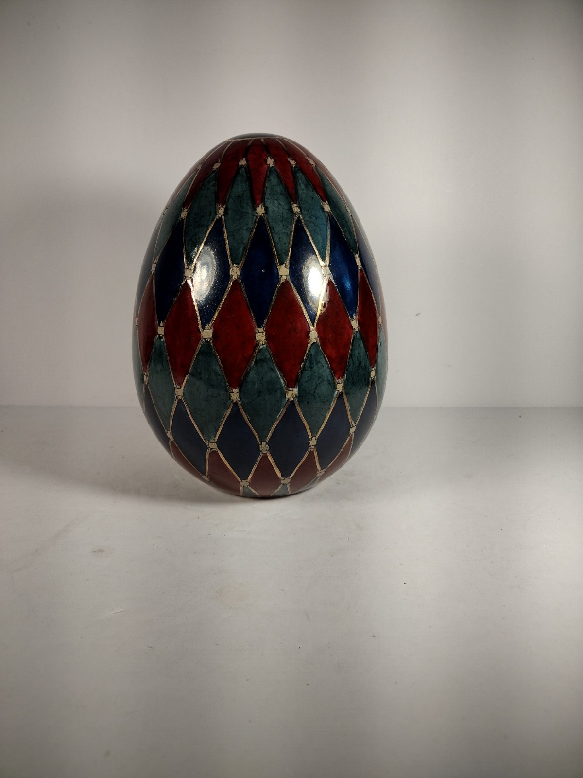 Oriental Accents Vintage Egg Figure Golden Multi-colored Beautiful Egg 1 Lb 2 Oz