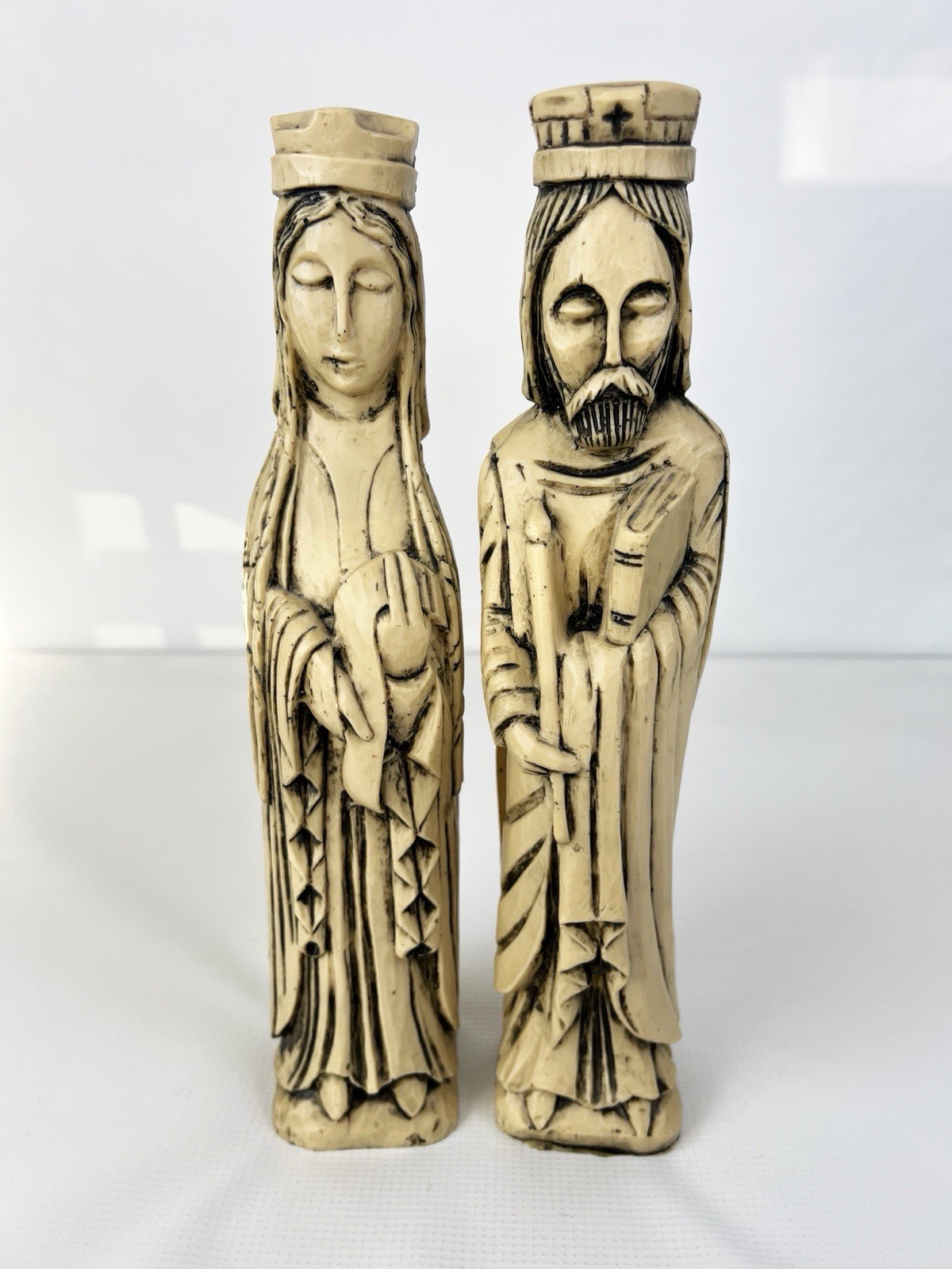 Vintage Austin Productions King and Queen 13″ Statue Medieval Gothic Style Heavy