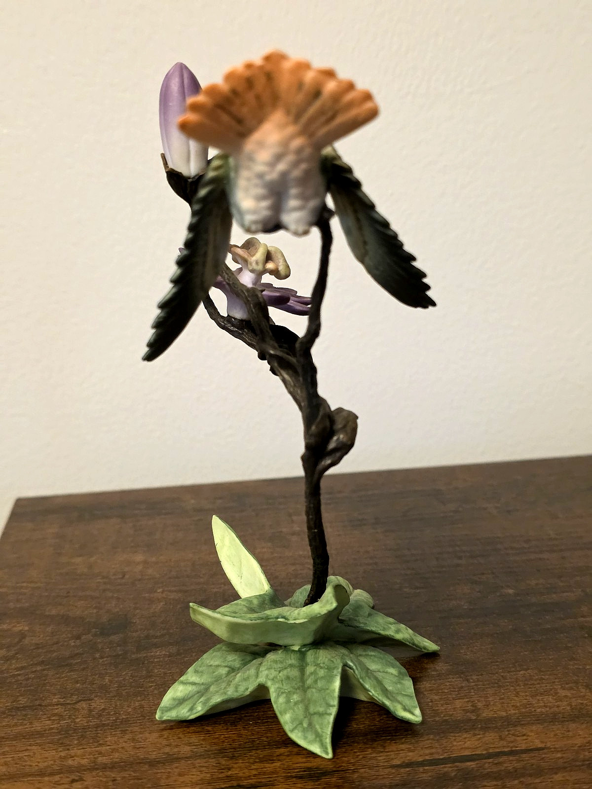 FRANKLIN MINT Porcelain HUMMINGBIRD & FLOWER Series. Bird #3. FM 1988