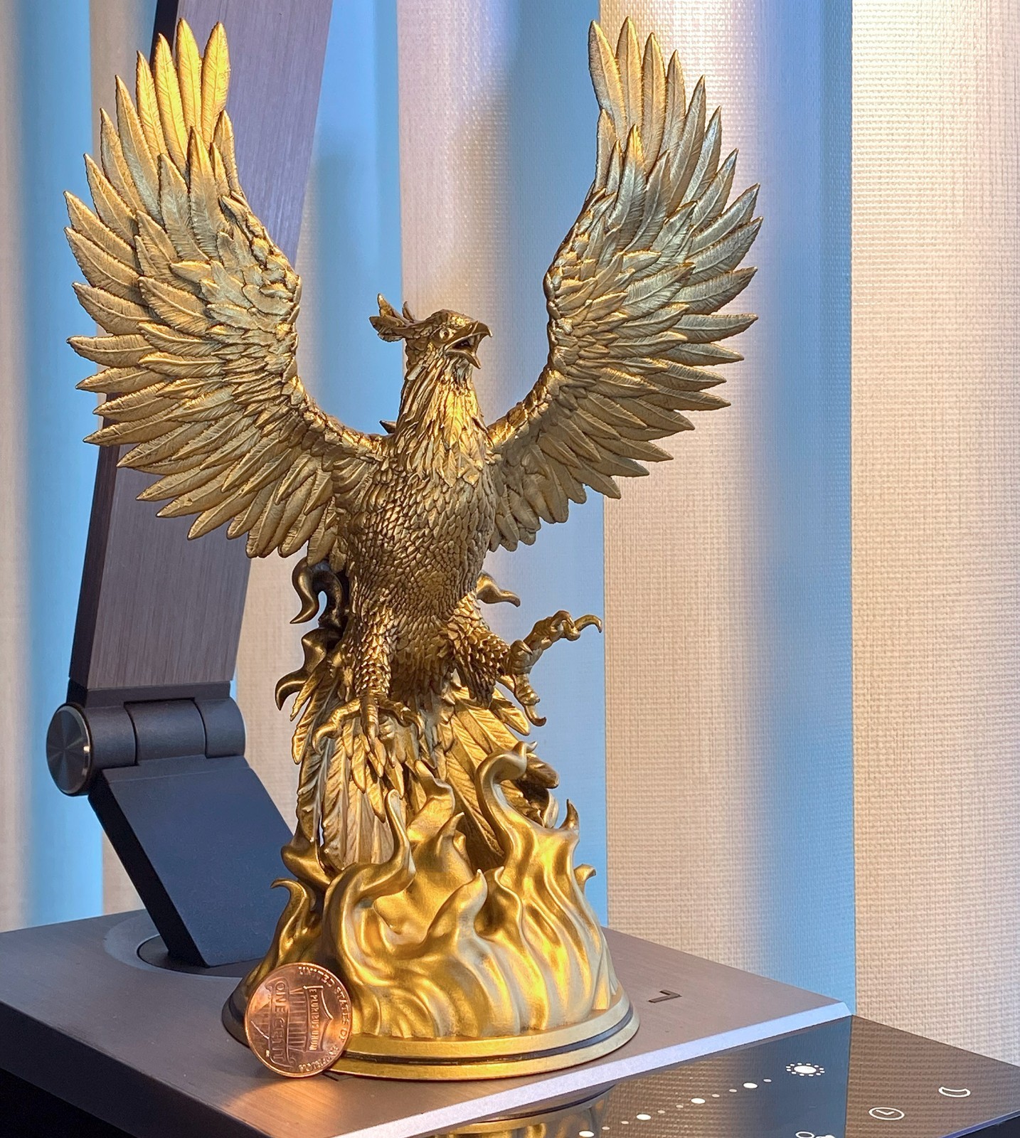 Statue of Phoenix, mythical immortal bird. The symbol of eternal triumph of life