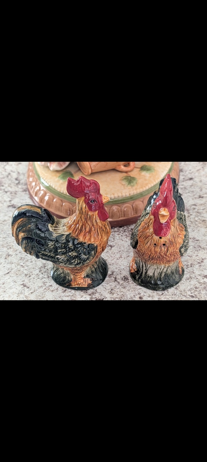 Fitz and Floyd Classics Mediterraneo Rooster Figurines Set of 3 Ceramic