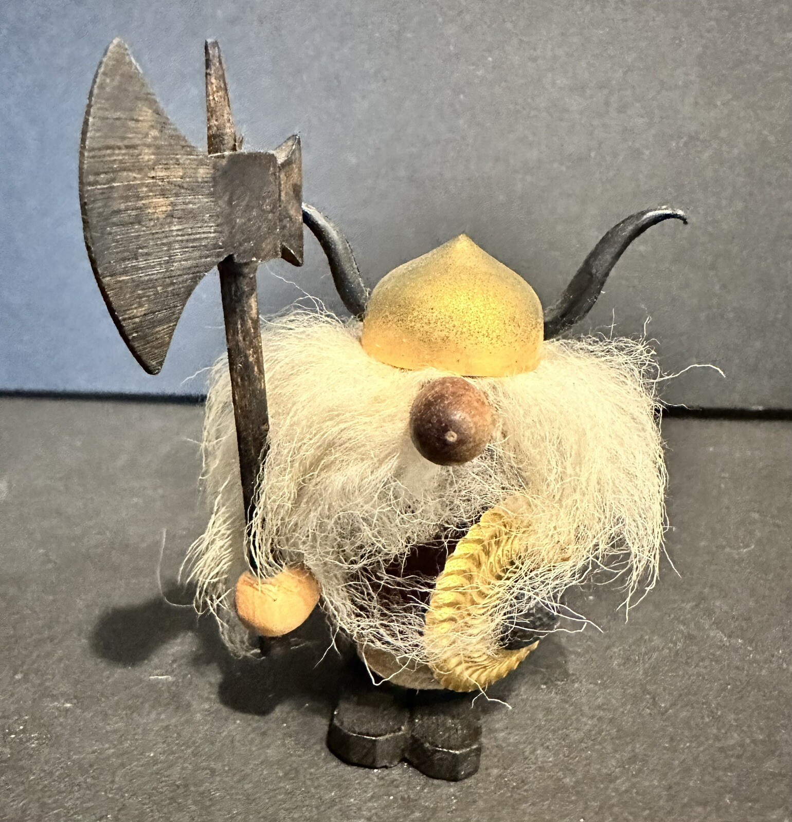 Goula Spain Miniature Wood Viking Troll Mid Century Danish Modern Figurine
