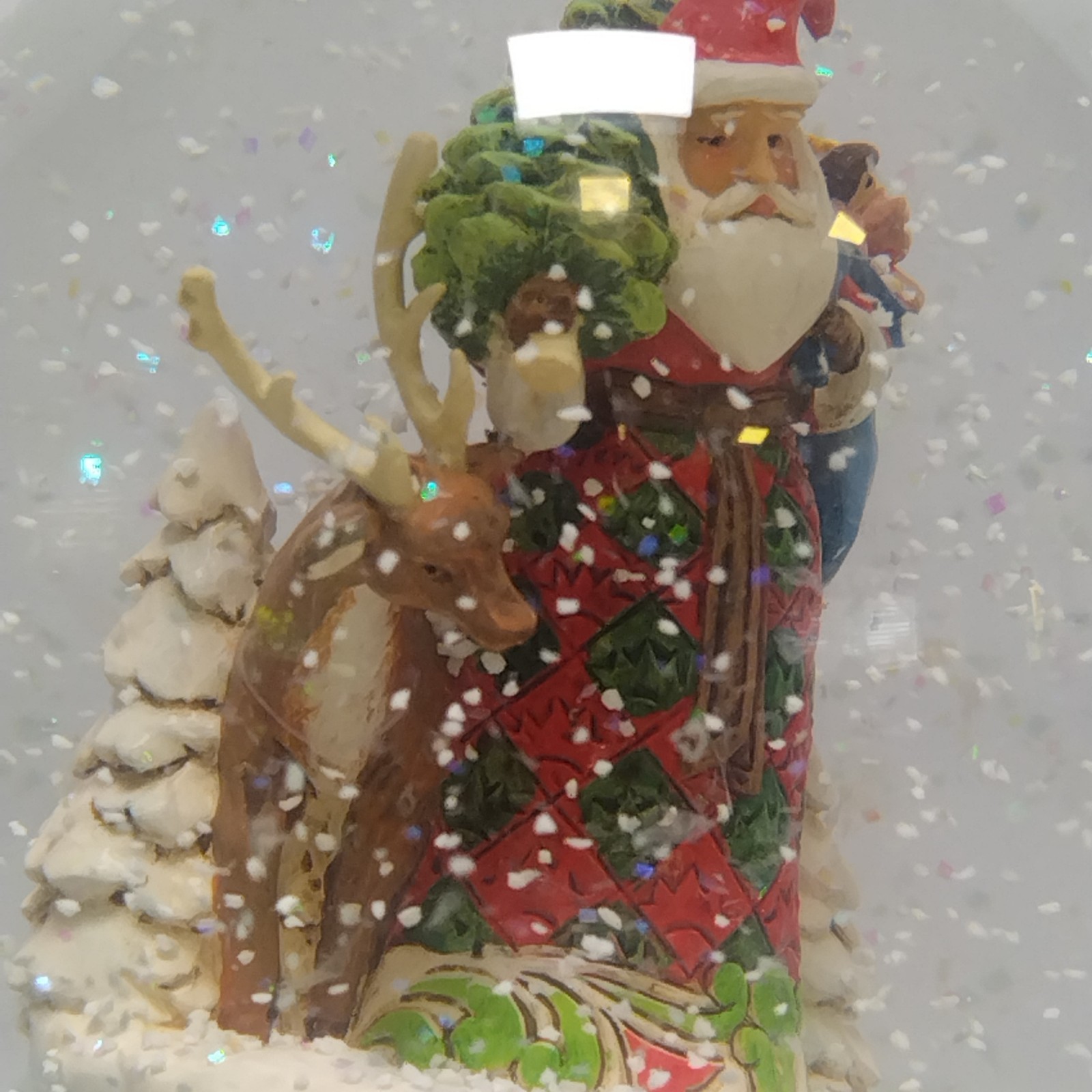 Jim Shore Snow Globe Season of Giving Santa with Toy Bag Snowglobe 4058796 BNIB