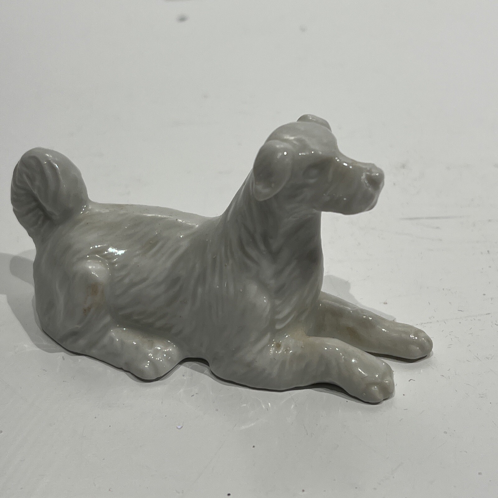 Vintage Enesco? Off White Porcelain Dog Figurine With Marking