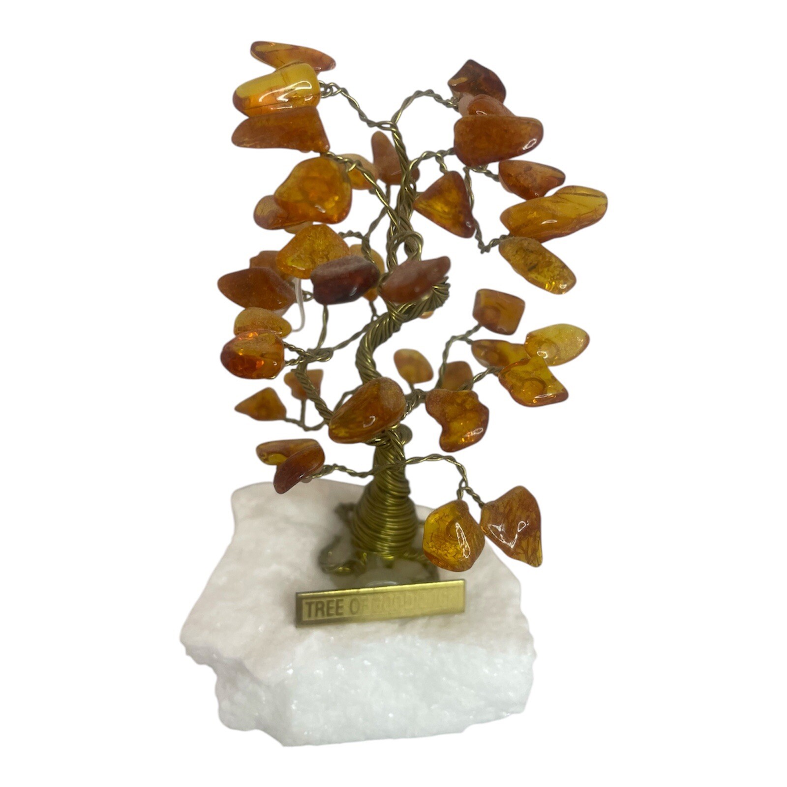 Amber Figurine Tree of Luck & Happiness Hand Made in Poland Souvenir Gift