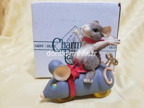 Charming Tails Fitz & Floyd Dean Griff My New Toy Silvestri Mouse Figurine