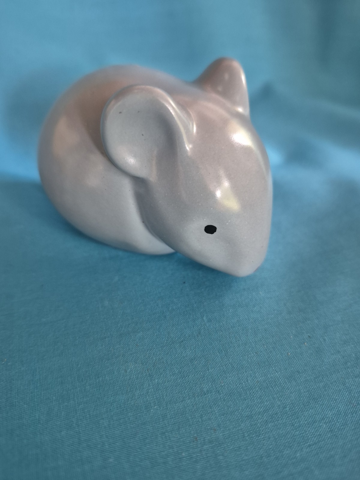 Goebel Gray Mouse Porcelain Figurine Vintage Label Mint Germany 2”x3”