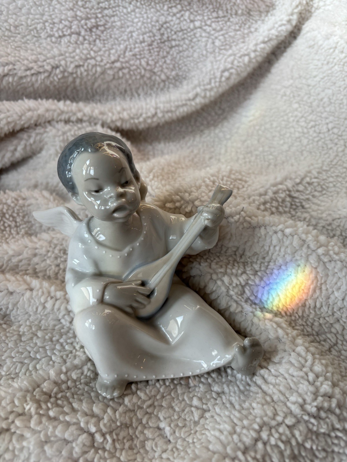 VINTAGE 1971-1974 Llardo Figurine Angel with Lute 01004537 *FREE SHIPPING*