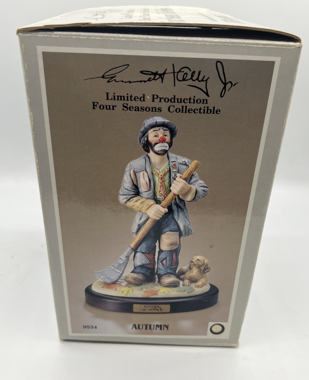 Emmett Kelly Jr. Weary Willie Autumn Figurine Vintage Four Seasons Collectible