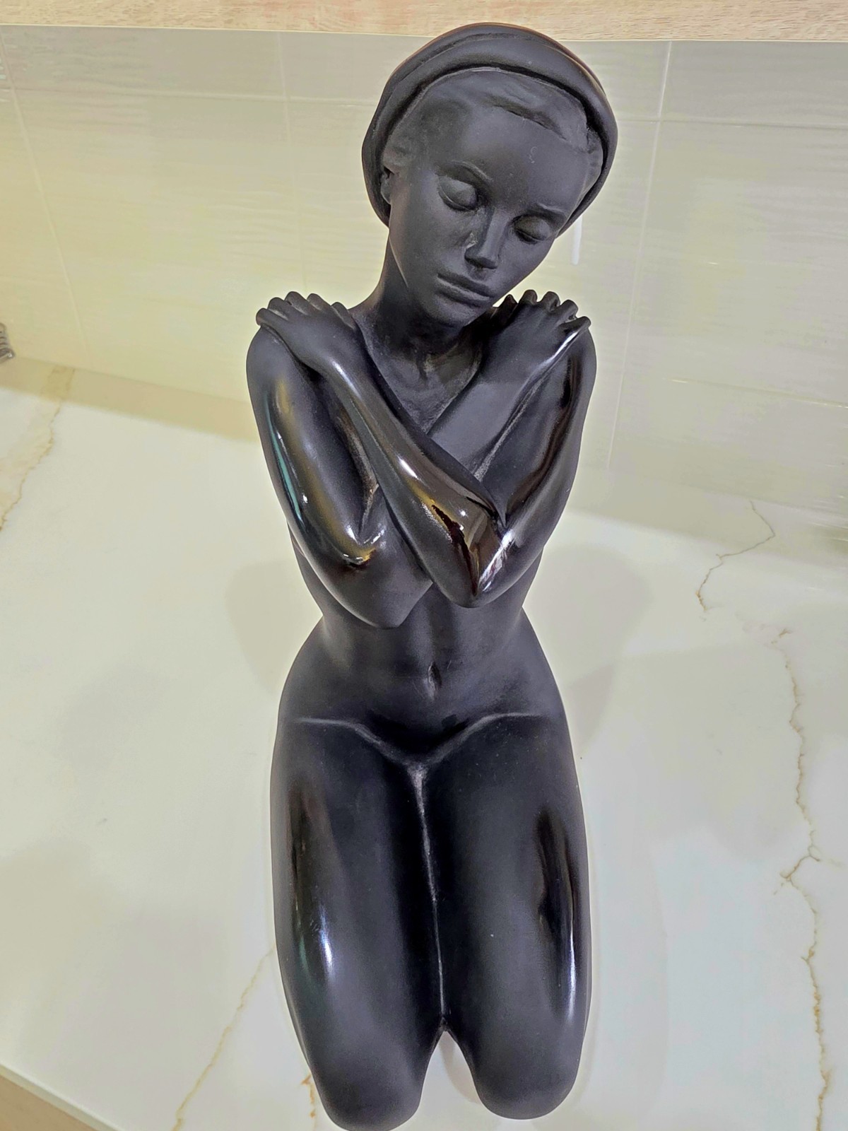 Dawn Trance Rare Daum Pate De Verre Limited Edition Eurydice Nude Black Noire