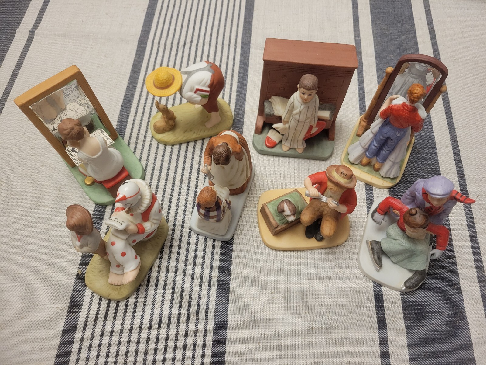 Danbury Mint Set of 8 Handcrafted Porcelain Knickknacks – (1989-1990)