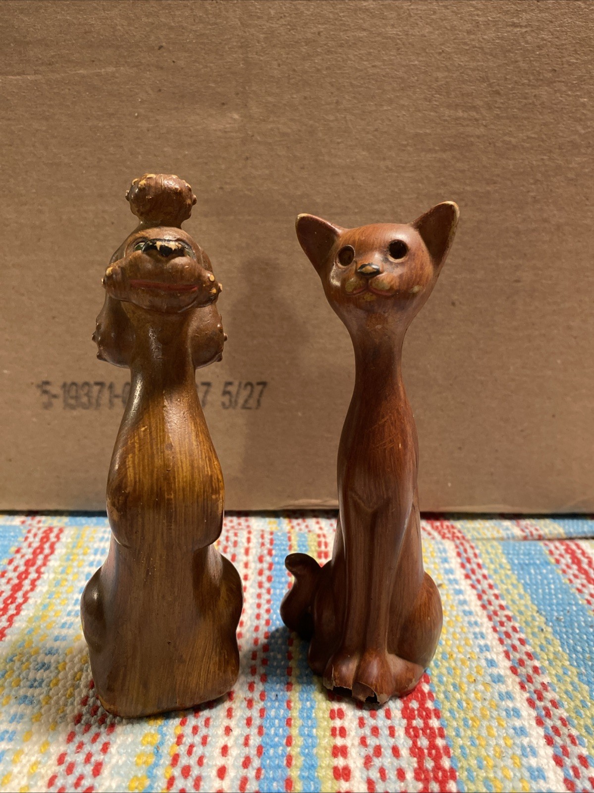 Wooden Dog and Cat