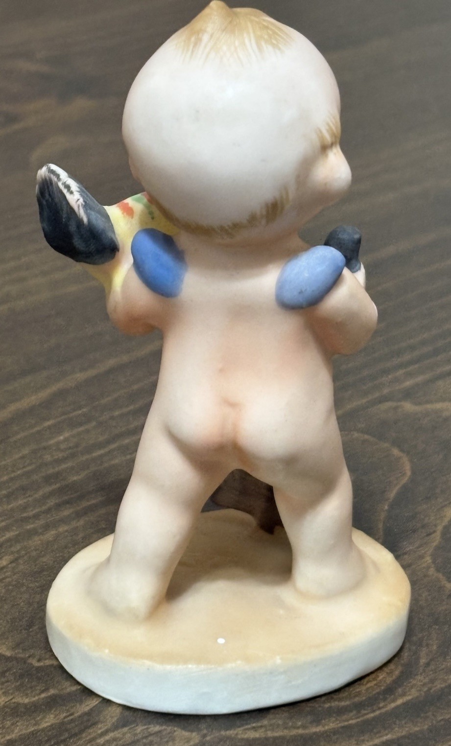 Vintage November Monthly Kewpie Baby Thanksgiving Ceramic Figurine Turkey Rare