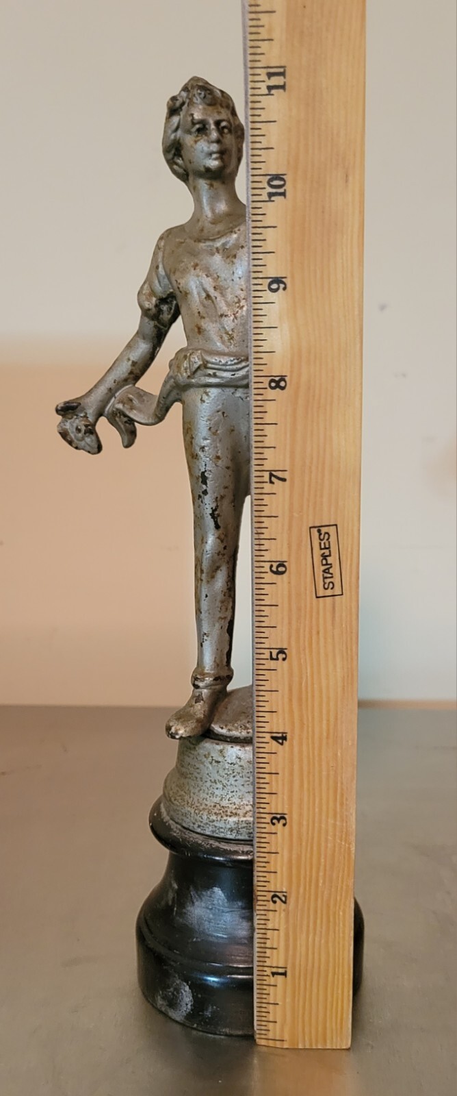Antique Cast Bronze Spelter Man Figurine Statue