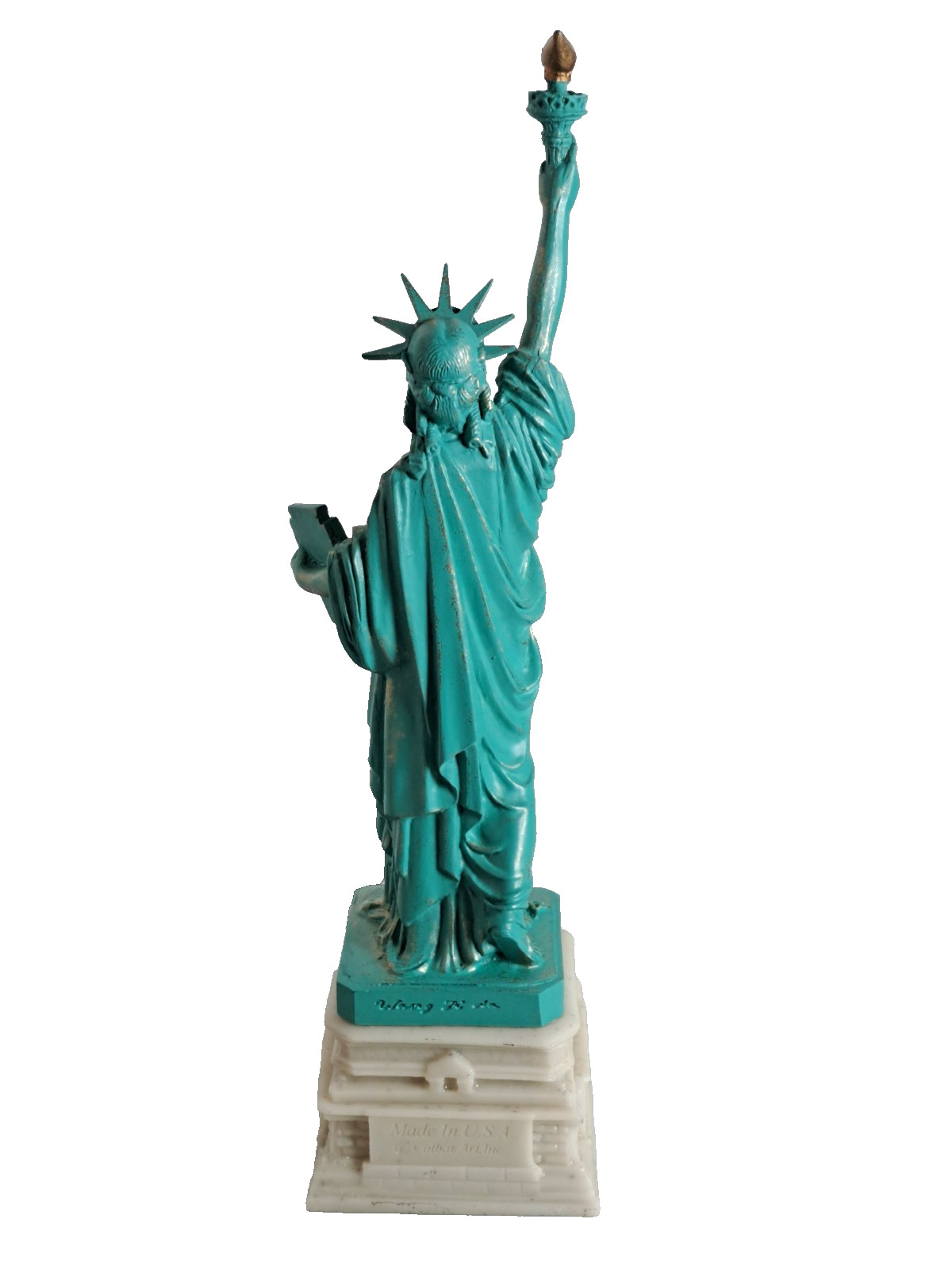 VTG. Statue of Liberty 12″ Tall Wang Ji da New York Colbar Art Inc.