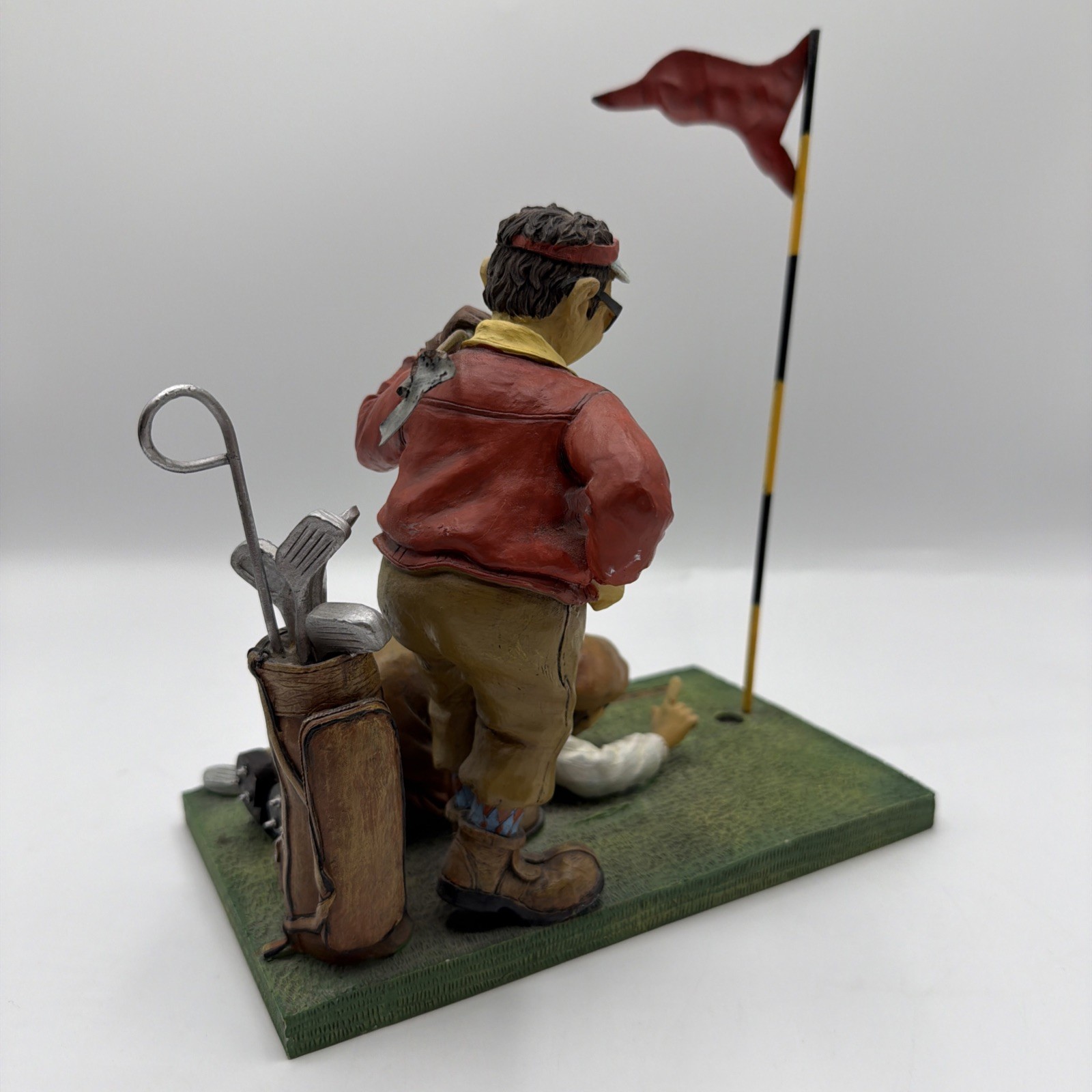 VINTAGE Resin Golfer Figurine “Golf Lover” Comical Art Decor Statue