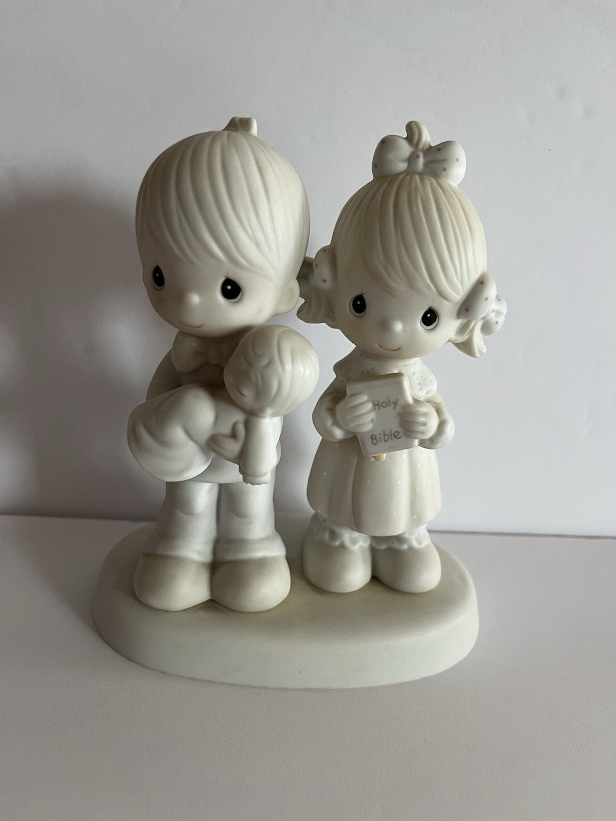 Retired 1980 Precious Moments Rejoicing With You Women Holding Holy Bible