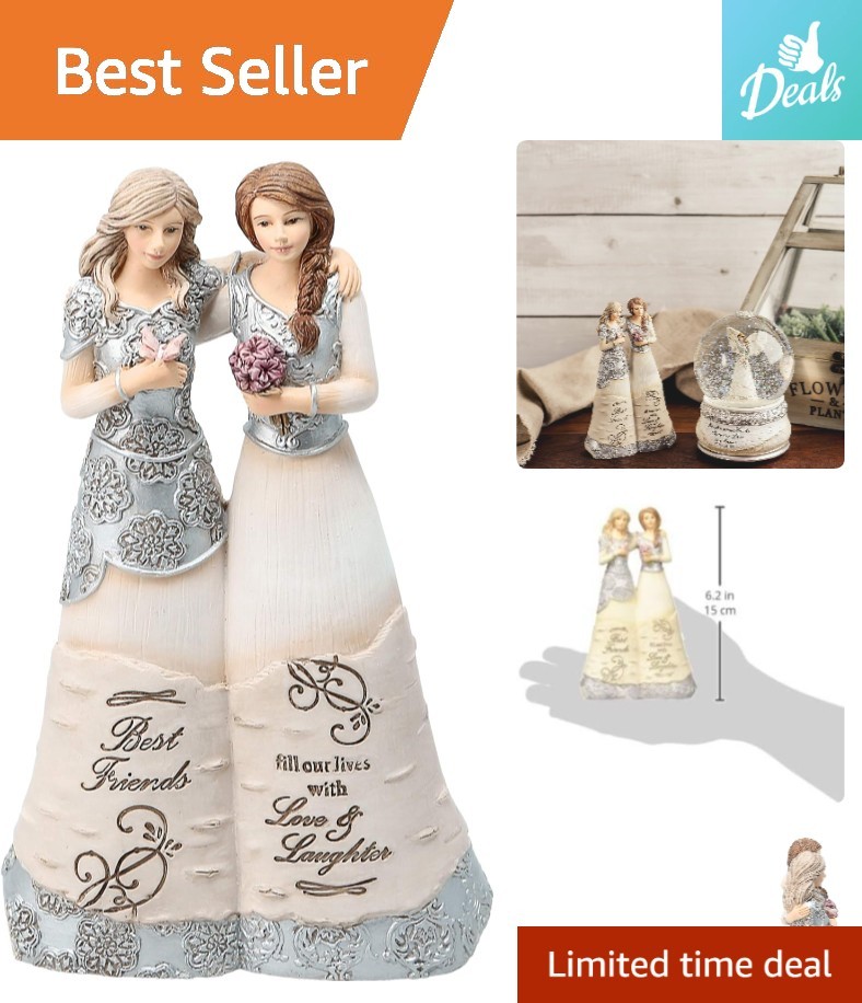 Collectible 6-Inch Double Angel Figurine: Perfect for Best Friends & Home Decor