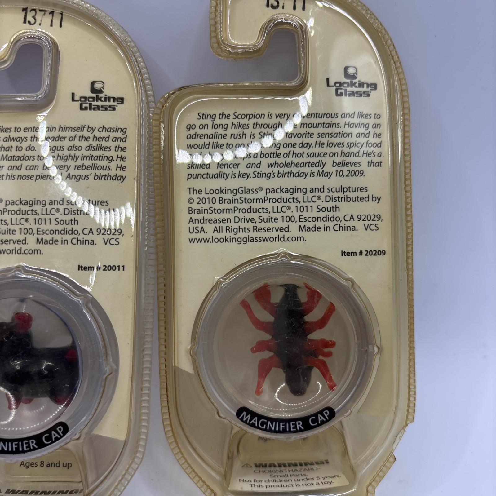 Looking Glass Torch Sculpture Glass Animal Figures Lot Of NIB Scorpion Bull