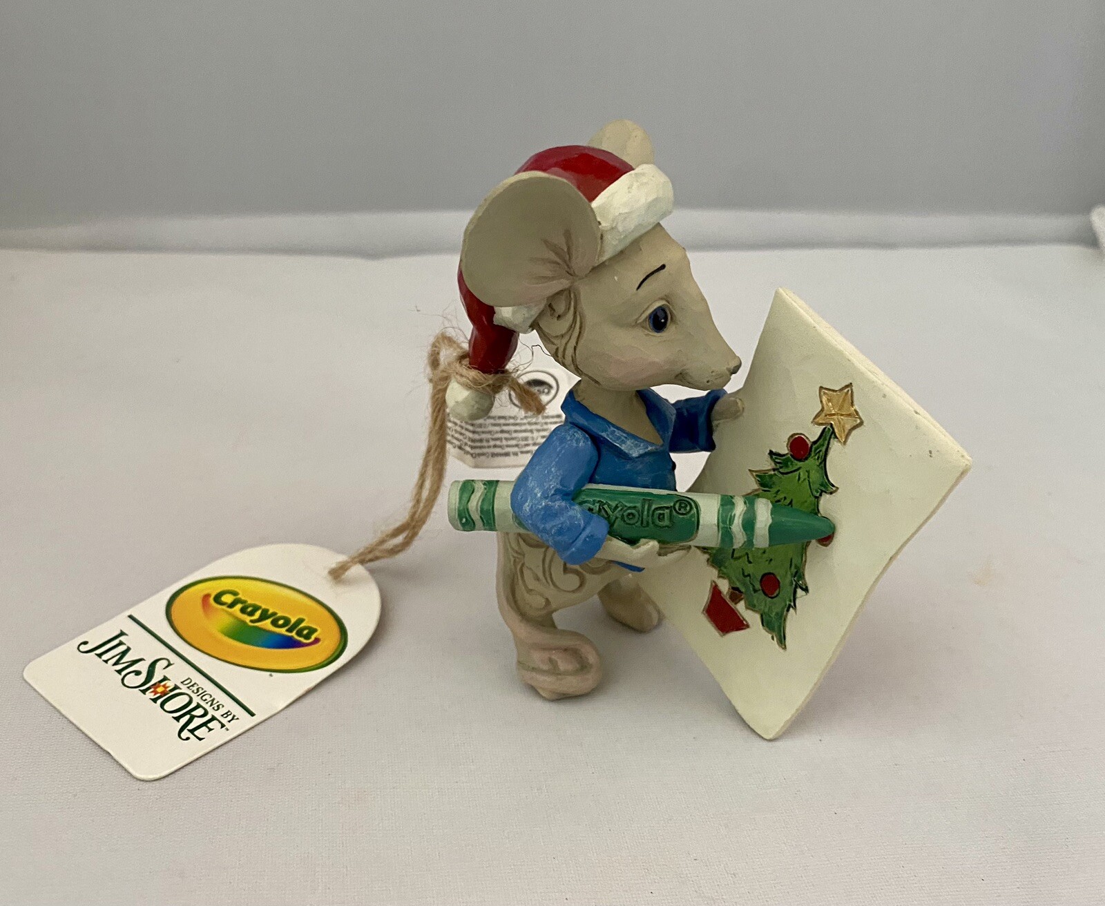 Jim Shore Crayola Crayon Christmas Mouse Mini Figurine 6009137 with tag 2021