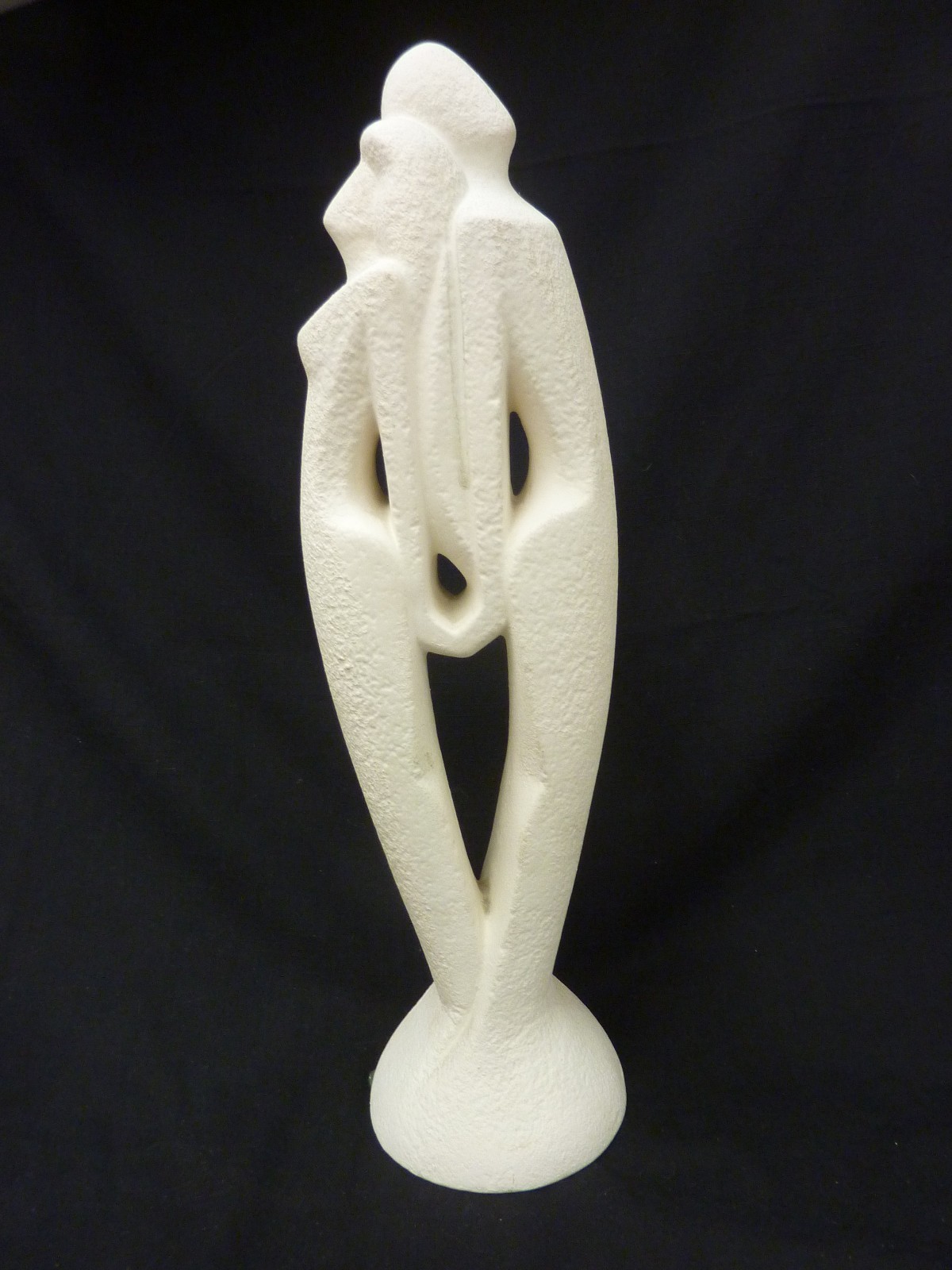 VINTAGE ROYAL HAEGER MAN WOMEN RENDEZVOUS 20″ TALL TEXTURED ART DECO FIGURINE
