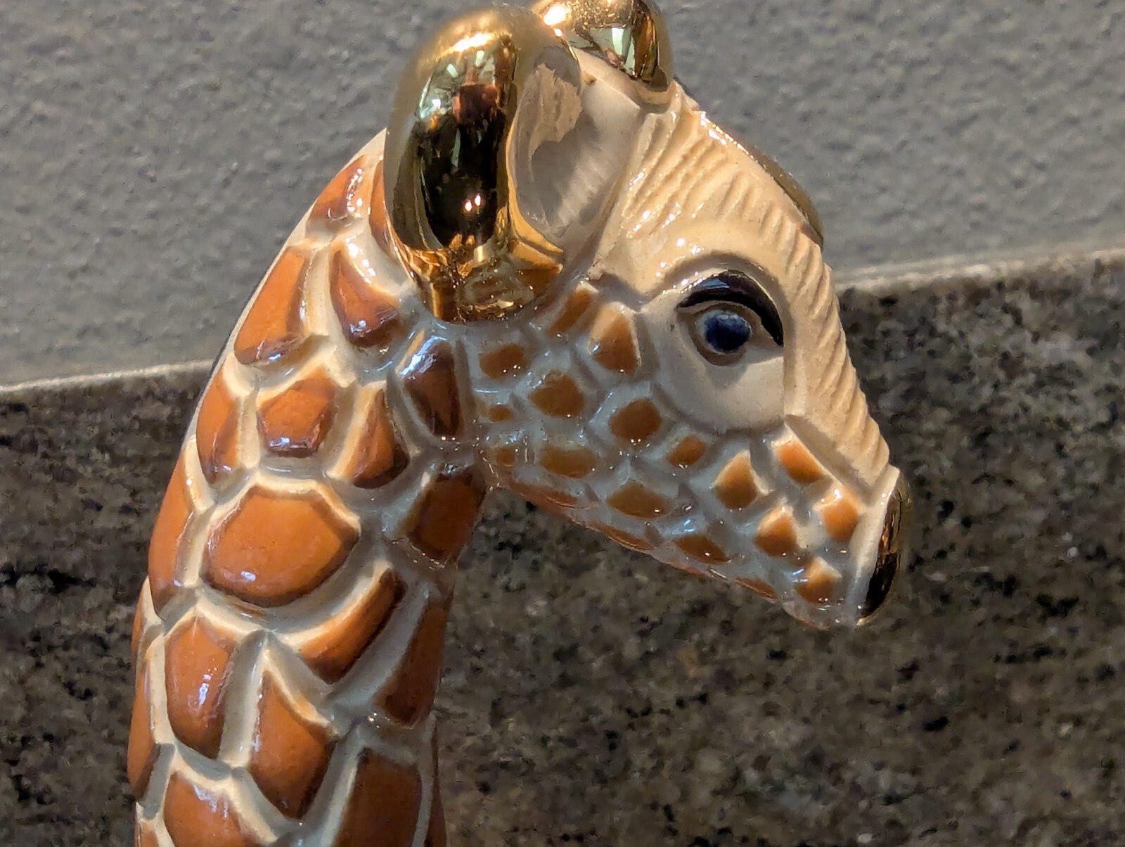 🦛🦒RINCONADA Artesania GIRAFFE HIPPOPOTAMUS Rinca Gold Figurine Uruguay Lot